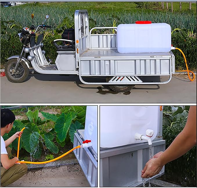 Plastic Portable Water Tank with Spigot for Camping Large Capacity Water Storage Tank Water Container for Emergency Storage Household Outdoor Camping RV Self-Driving(Size:35L/9gallon)