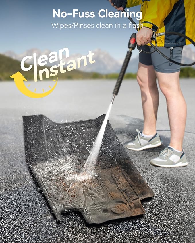 3W Floor Mats Fit for 2024-2025 2026 Chevrolet Chevy Equinox EV (Non Fuel), TPE All Weather Custom Fit for Chevrolet Equinox EV (Non Fuel) Accessories 1st and 2nd Row Full Set Car mats