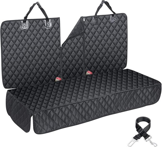 Dog Car Seat Cover for Back Seat Cover for Kids ISOFIX Car Seat Protector for Dogs Nonslip Water Proof Universal Fit Dog Car Seat Cover for Truck SUV(Large,Black)