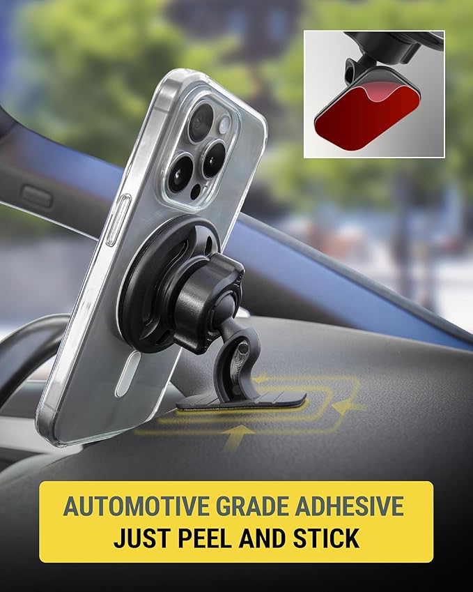 Scosche MagicMount SMSDV MagSafe Dashboard/Vent Car Mount, Magnetic Cell Phone Holder, Phone Stand for Dash/Vent Compatible with iPhone 16/15/14/13/12/Pro/Max/Plus/Mini/MagSafe Case, Pack of 2