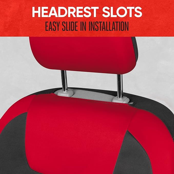 Motor Trend 2 Waterproof Front Seat Covers + 2 Trimmable Floor Mats – Universal Fit Car Interior Combo Set for Cars, Trucks, SUVs & Vans – All-Weather Protection for Vehicle Seats & Flooring