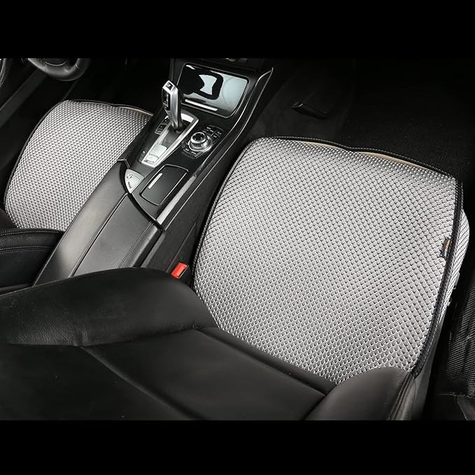 Auto Newer Breathable Universal Four Seasons Car Seat Covers, Luxury Include Front Car Seat Protector and RearCar Seat Cushion,Compatible with 95% Vehicles， Fit for Cars Truck SUV (Grey,3PCS)