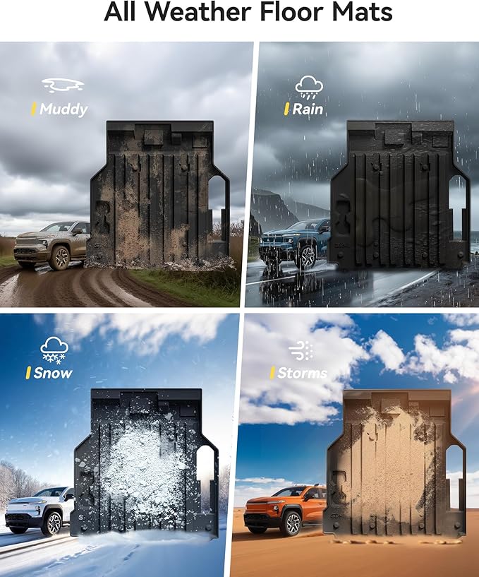 3W Front Cargo Liner Fit for Silverado EV/GMC Sierra EV/Sierra EV Denali 2024 2025 Accessories All Weather TPE Custom Fit Front Trunk Liner for Silverado EV/GMC Sierra EV/Sierra EV Denali