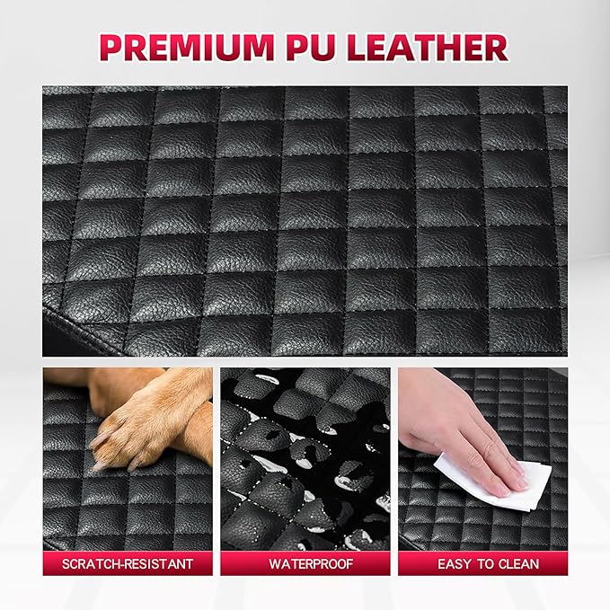 Upgraded Car Middle Center Console Cover with 2 Storage, Universal Microfiber Leather Car Armrest Cover Cushion for for Most Vehicles, Memory Foam Comfort Stylish Leather Scratch-Resistant, Thickened