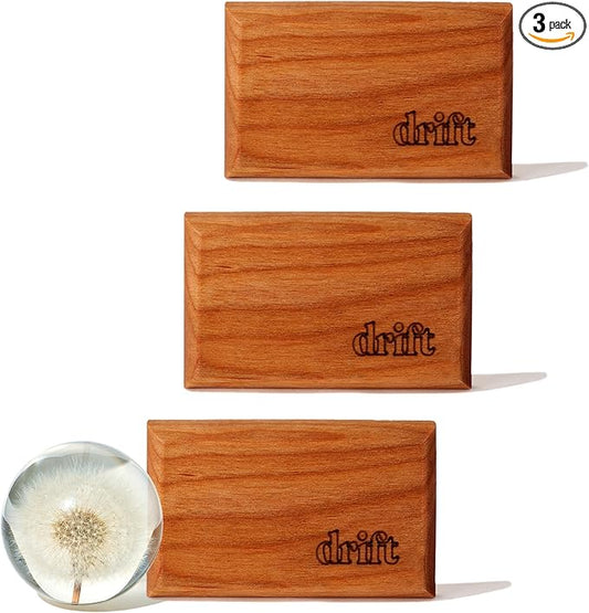 Drift Car Air Freshener - The Original Wood Air Freshener - Car Odor Eliminator - Long Lasting Scent - Metal Clip - Essential Oils - Clean Ingredients - Open Air Scent 3 Pack Refill - NO CLIP INCLUDED