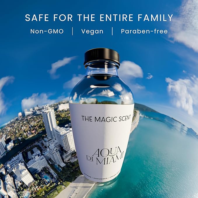 The Magic Scent Aqua di Miami Diffuser Oil - Hotel & Home Luxury Scents - Diffuser Oil Scents for Home Designed for Use in All Diffusers - 16.9 fl oz, 500 mL