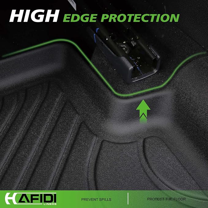 All Weather Car Floor Mats & Cargo Liner for 2011-2023 Dodge Charger AWD & Chrysler 300 AWD Custom Fit Full Set Accessories - Black