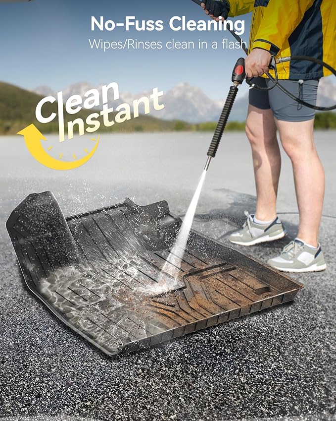 3W Floor Mats Fit for 2026 2025 2024 2023 Honda Pilot, Custom Fit Floor Liner for 1st 2nd and 3rd Row Full Set TPE All-Weather Car Liners, Black