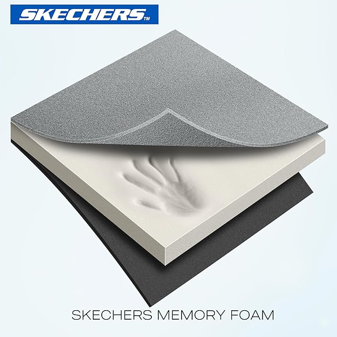 Skechers Steering Wheel Cover,14.5-15 Inch Universal Memory Foam Car Steering Wheel Covers Breathable Anti-Slip Steering Wheels Accessories for Men Women (Black & Grey)