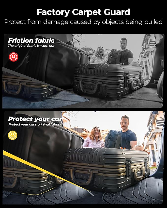 3W Cargo Liner Fit for 2022-2025 Jeep Grand Cherokee (Non L) TPE All Weather Custom Fit Trunk Mat, Black