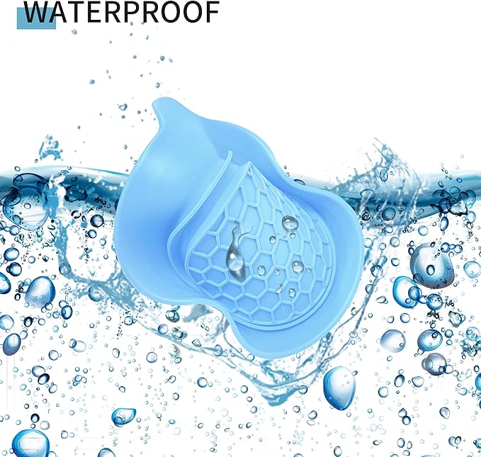 Amooca Car Cup Coaster Universal Non-Slip Cup Holders Bling Crystal Rhinestone Car Interior Accessories 4 Pack Light Blue