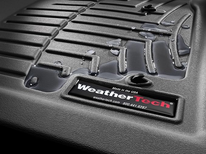 Weathertech Custom Fit FloorLiners for Honda CR-V, CR-V Hybrid, 1st & 2nd Row (441110-1-2), Black