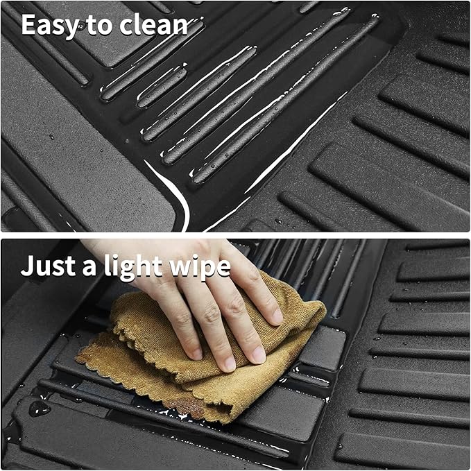 Vanseno Car Floor mats and Cargo Liners Set Black Compatible for 2014-2023 Jeep Cherokee 2Row Floor Mat & Trunk Mats All Weather Rubber Mats Liner (Not Fit Grand Cherokee&No Latittude)