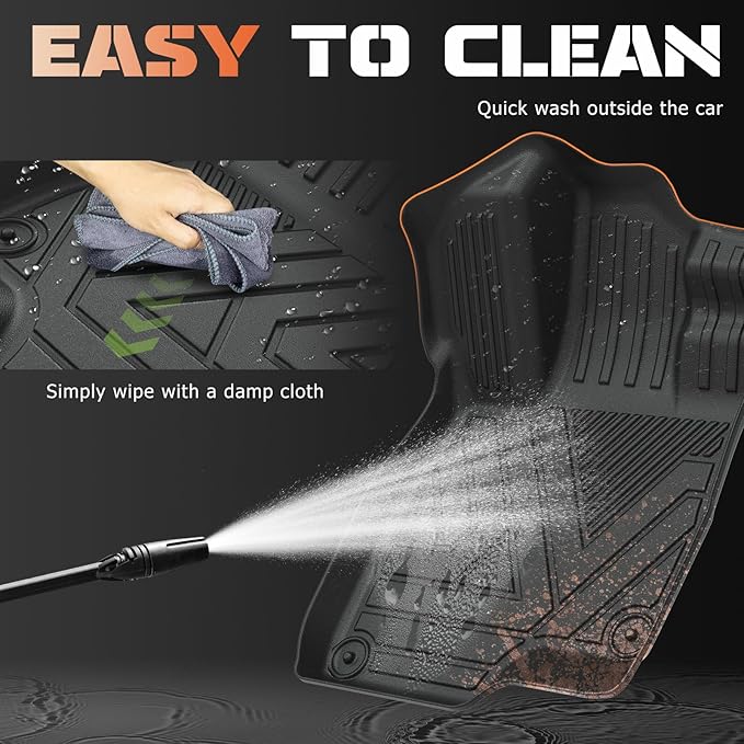 Floor Mats & Cargo Liner Set Custom Fit for Nissan Kicks 2025 SV丨SR (Not for S), All Weather Protection TPE Anti-Slip Waterproof 1st & 2nd & Rear Trunk Mats for Nissan Kicks 2025 Accessories,Black