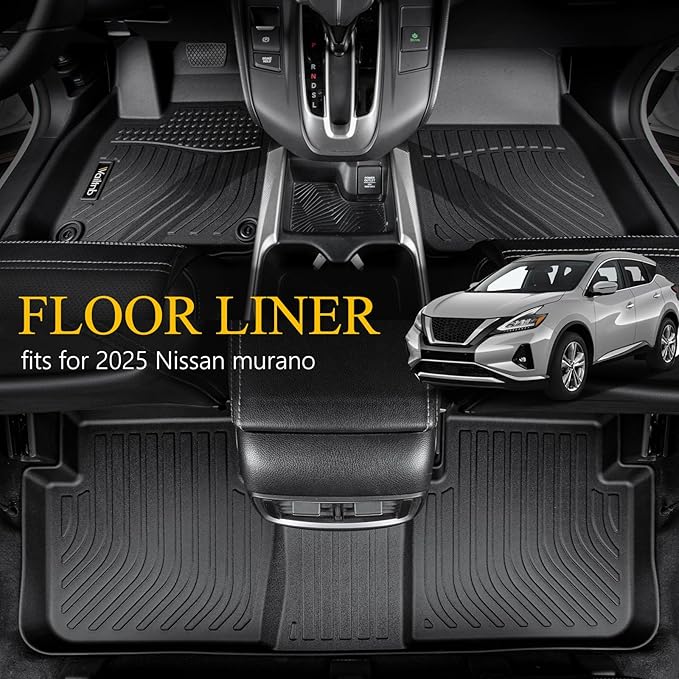 Wailtnb-Floor Mats for Nissan Murano 2025 2026 Waterproof Durable All Weather Automotive Floor Liner Cargo Mat Custom Fit Car Mat for Murano Accessories Black