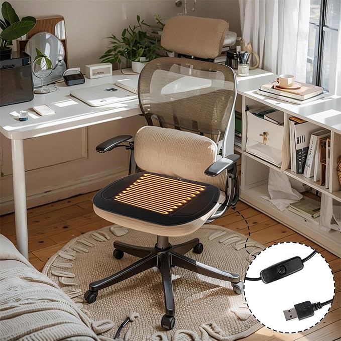 Universal Warm Car seat Cushion Fits Most Cars It is The Warmest Gift for Drivers in Winter,USBport