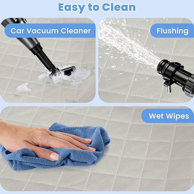 Dog Car Seat Covers, Waterproof Front Seat Cover for Dogs, Scratch-Proof, Nonslip Pet Passenger Seat Cover Protector, Universal Fit for Cars Trucks SUVs (Beige, Large Size)