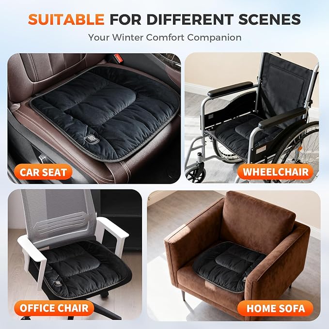 FLORICH Universal Front Seat Coves for Car Bottom Seat Cushion Cover Comfortable Anti-Slip Car Interior Covers for Automotive Cars SUV Truck Van, 1 Piece, Black