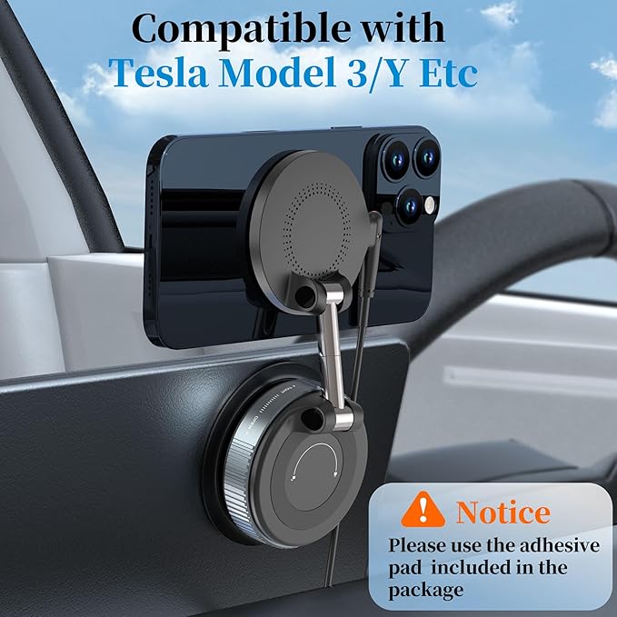PlusAcc Vacuum Magnetic Phone Holder for Car (Charging)