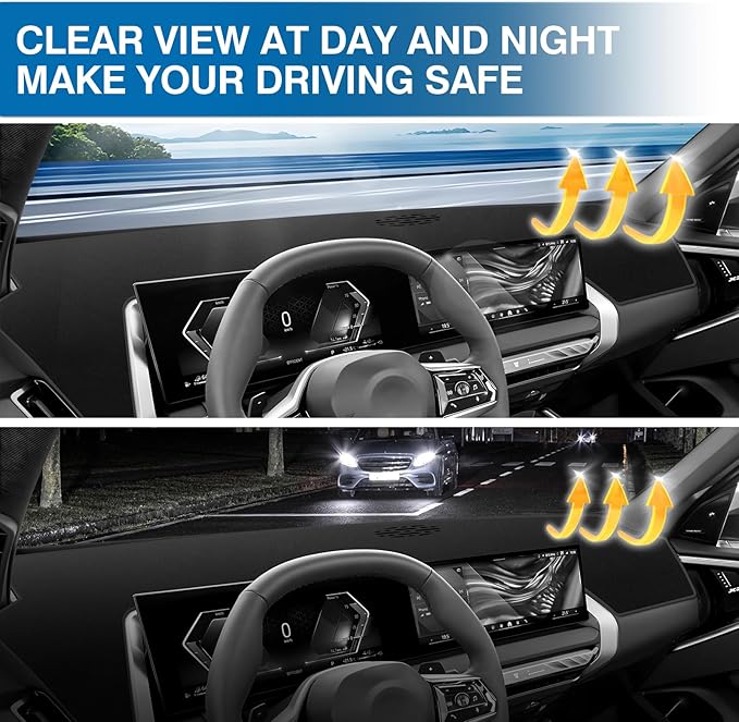 KUST Car Dash Cover for BMW X3 2025 2026 Polyester Dashboard Cover Dash Carpet Non-Slip Dash Protector Interior Accessories for X3 Custom Fit Dash Mat Sunshade Windshield No Glare Black