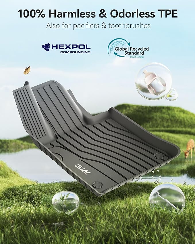 3W Floor Mats for Benz GLC 2023-2026(Coupe Only for 2024-2026), TPE All Weather Custom Fit Floor Liner for Benz Accessories GLC300/GLC350e/GLC43 AMG/GLC 63 AMG S E