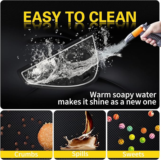 Premium Liner Mat Accessories Compatible with Toyota RAV4 2019-2024 and 2021-2024 RAV4 Prime, Custom Fit Cup Holder, Door Pocket and Center Console Inserts (Gray Trim, 14-PCS)