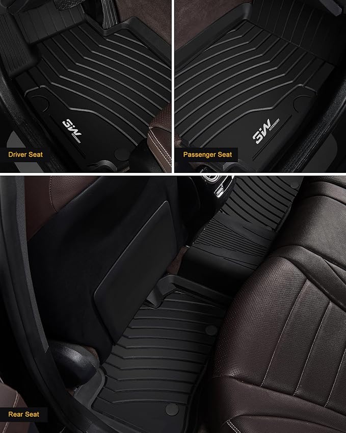 3W Floor Mats for Benz GLC 2023-2026(Coupe Only for 2024-2026), TPE All Weather Custom Fit Floor Liner for Benz Accessories GLC300/GLC350e/GLC43 AMG/GLC 63 AMG S E