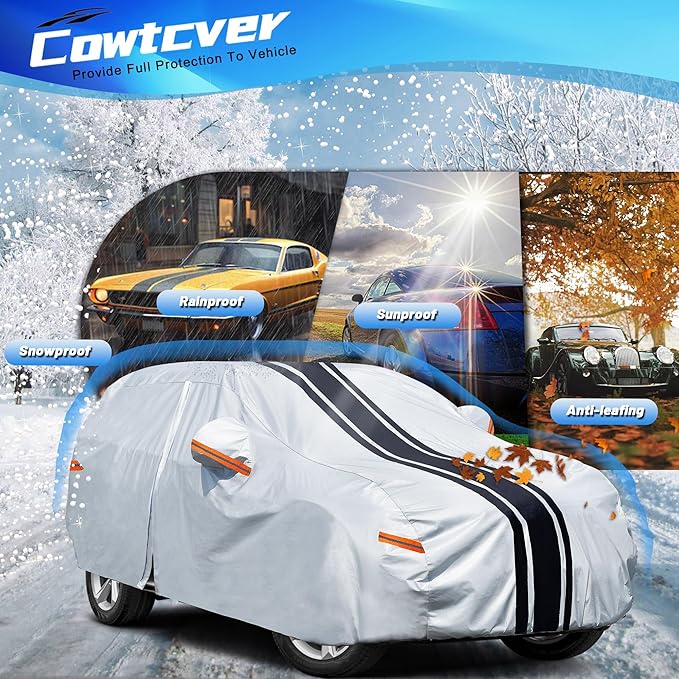 [2025 Upgrade] SUV Car Cover Custom Fit for Toyota 4Runner (2002-2025), Waterproof All Weather for Automobiles Full Exterior Cover Rain Sun Snow UV Protector.