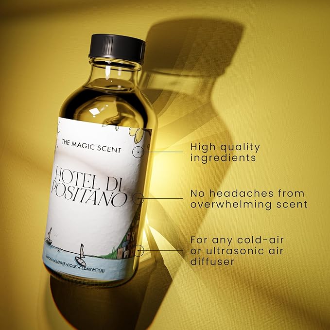 The Magic Scent Hotel Di Positano Hotel Scent Diffuser Oil - Cold-Air & Ultrasonic Fragrance Oil for Diffuser Inspired by Amalfi Coast, Italy - Essential Oils for Diffusers Aromatherapy (500 ml)