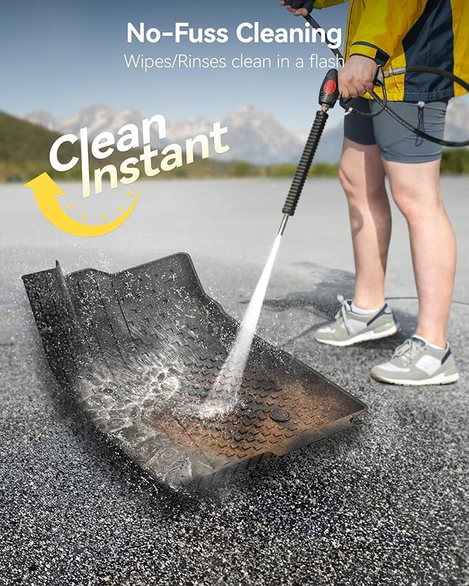 3W Floor Mats for Chevrolet Trailblazer 2021-2025 2026 (AWD Only) ，TPE All Weather Floor Liners Custom Fit Chevy Trailblazer Accessories 1st and 2nd Row Durable Black