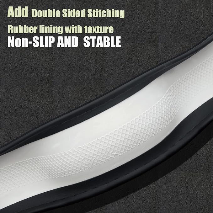 Steering Wheel Cover Standard Size 14.5-15 inch, Non-Slip Car Wheel Cover Protector, Breathable Microfiber Leather, Black and Blue