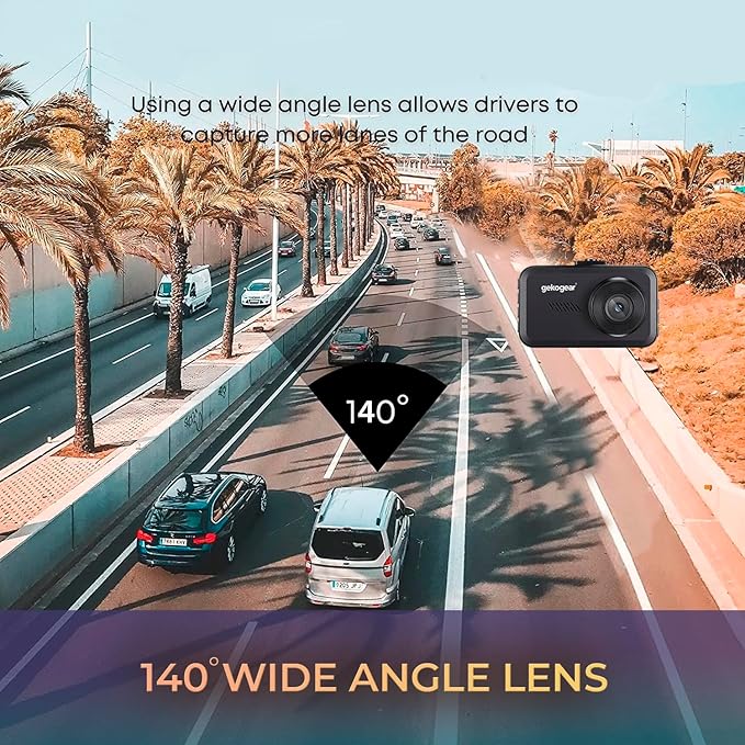 Orbit D111 1080P Full HD Dash Cam with 3" Display, G-Sensor, Loop Recording, 140° Wide-Angle Lens, Supports up to 64GB MicroSD, Compact Design
