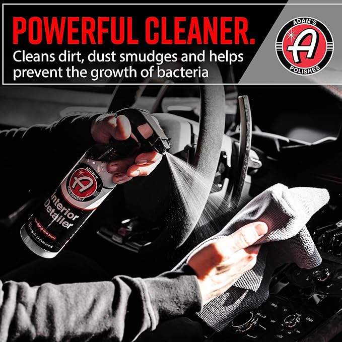 Adam's Polishes Interior Detailer (16oz) - Total Car Interior Cleaner, Protectant & Dressing | All Purpose Cleaner & Leather Conditioner | Vinyl, Dashboard, Screen, Seat Cleaner & More