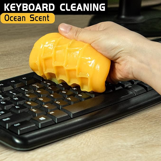 TICARVE 2Pack Cleaning Gel Car Putty Car Cleaning Putty Gel Auto Detailing Car Interior Cleaner Cleaning Kits Clean Slime Car Assecories Keyboard Cleaner Yellow (320g/11.2oz)