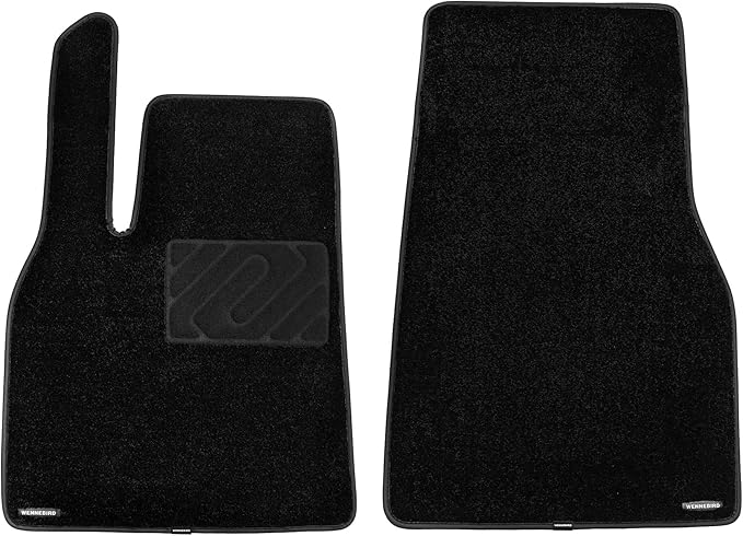 WENNEBIRD Superior Carpet Front Row Floor Mats for 2025-2026 Tesla Model Y (Juniper), 0.6-Inch Ultra-Thick, Noise-Reducing, All-Weather Waterproof Anti-Slip – 2-Pc Set