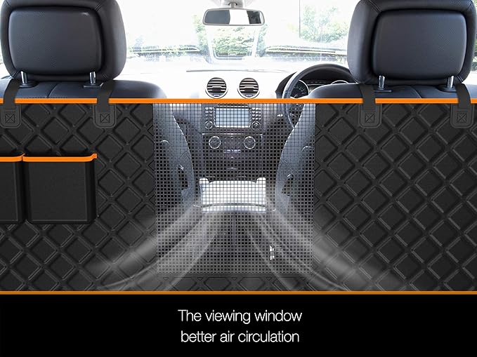 iBuddy XXL Dog Seat Cover for Trucks with Mesh Window Waterproof Dog Truck Hammock Durable Back Seat Protector for Full Size Pickup Trucks Machine Washable X-Large Truck Pet Seat Cover for Ram 1500