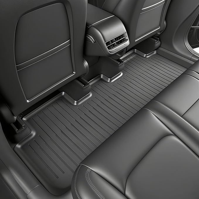SUPER LINER 2021-2023 Tesla Model 3 Floor Mats | 6-Piece Set Extra-Thick TPE All-Weather Floor & Cargo Liners | Pet & Child-Friendly Custom Fit Interior Accessories