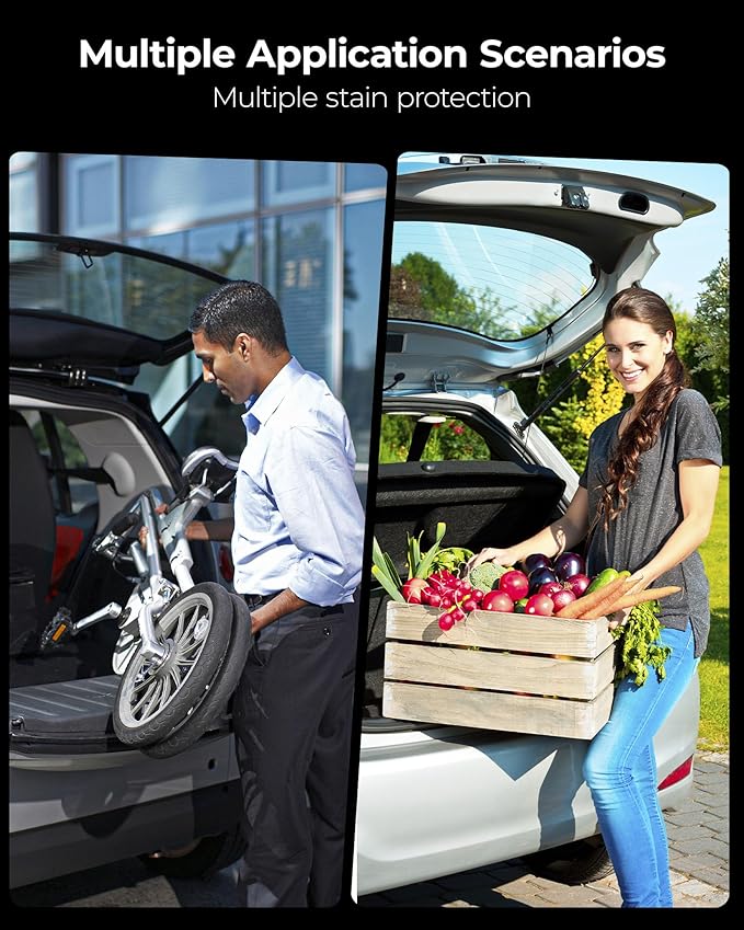 3W Backrest Liner & Cargo Liner for Nissan Pathfinder 2022 2023 2024 2025, Cargo Liner Trunk Mat TPE All Weather Back Seat Cover Protector Pathfinder Accessories