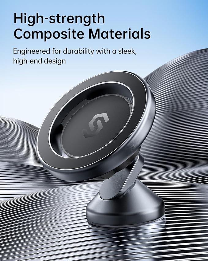 SYNCWIRE for MagSafe Car Mount - 360 Rotation Magnetic Phone Holder for Car Dashboard, Strong Magnets Car Phone Holder Mount Compatible iPhone 16 Pro Max 15 14 13 12,Samsung - MagSafe Car Accessories