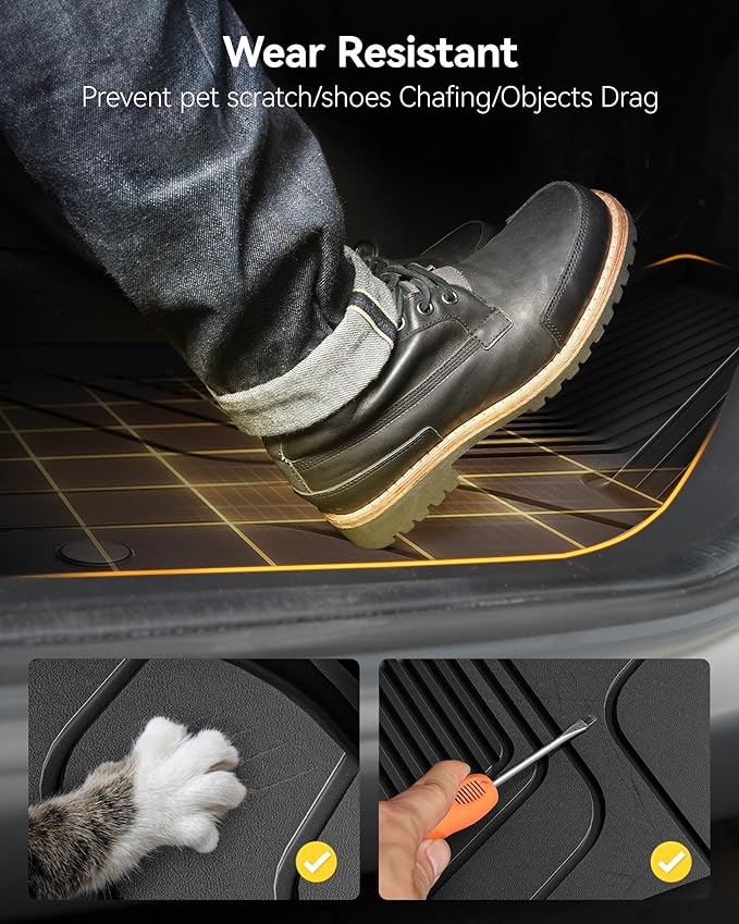 3W Floor Mats for Chevrolet Trax & Buick Envista 2024 2025 2026, TPE All Weather Custom for Trax 1st and 2nd Row, Car Liners Accessories, Black