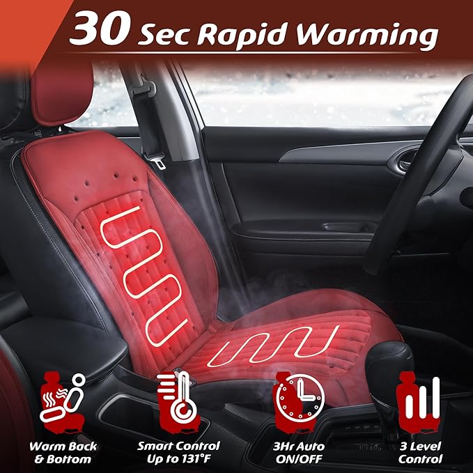 2025 Upgraded Design Comfortable Seat Cover, Universal Seat Cushion for Winter, Fashion Red