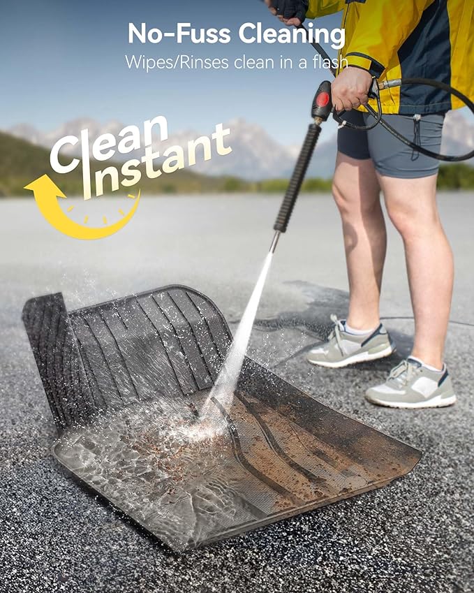 3W Floor Mats Compatible for Porsche Macan 2014-2025 TPE All Weather Custom Fit Floor Liner 1st and 2nd Row Car Mats Black