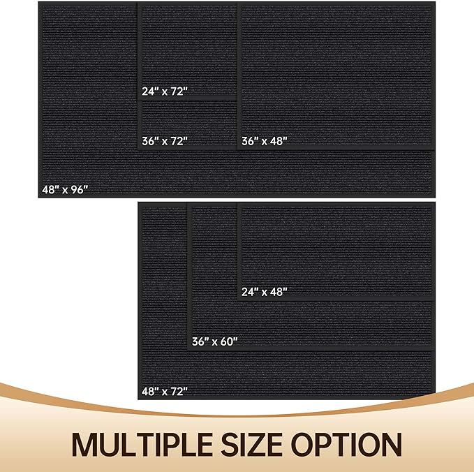 Amyracel Front Door Mat Indoor Outdoor Entrance, 36" x 120" All-Season Waterproof Doormat for Enterway, Heavy Duty Commercial Floor Mat, Fade Resistant, Rubber Back, Low Profile, Easy Clean