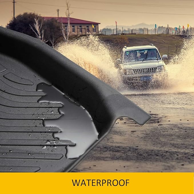 Wailtnb-Floor Mats Custom for Kia Soul 2014-2019 All Weather Protection TPE Rubber Waterproof Floor Liners Fits Front& 2nd Row Full Set Black Accessories