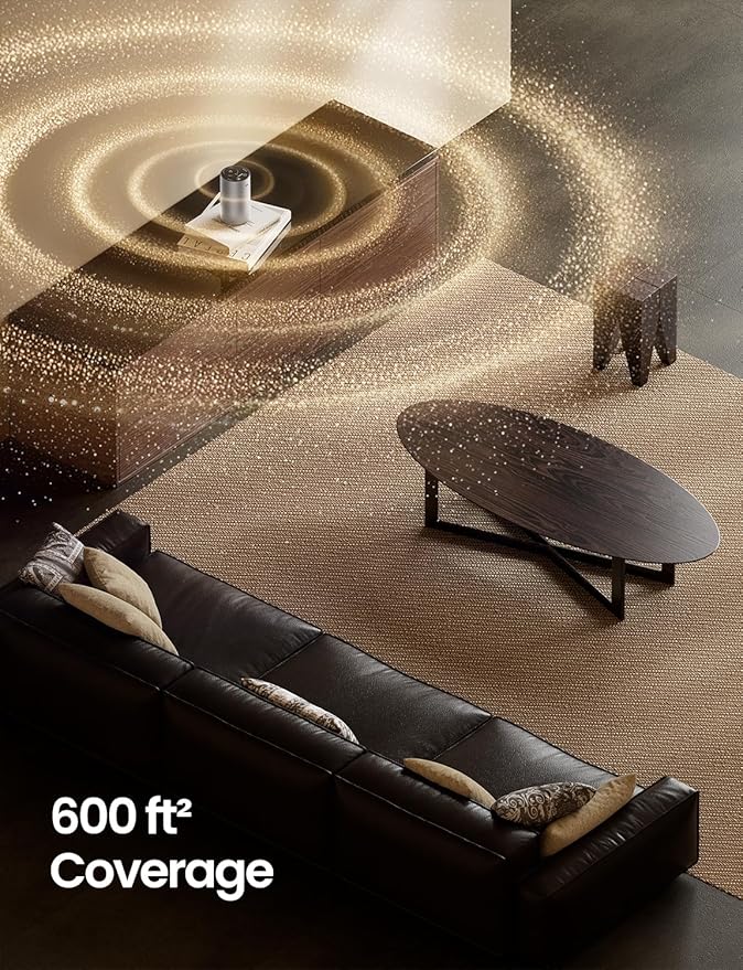 Waterless Essential Oil Diffuser, Rechargeable Scent Diffusers with 3 Mist Levels & Timers, Portable Aromatherapy Diffuser for Home Car Room Studio Office, Silver Metal