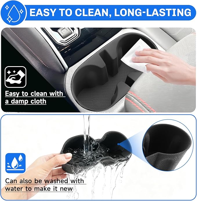 SXCY for 2023-2025 Chevrolet Colorado/Canyon Accessories Cup Holder Insert Silicone Cup Holder Limiter for 2025 Chevy Colorado/Canyon Drink Holder Adapter Non-Slip Drink Stopper Stabilizer