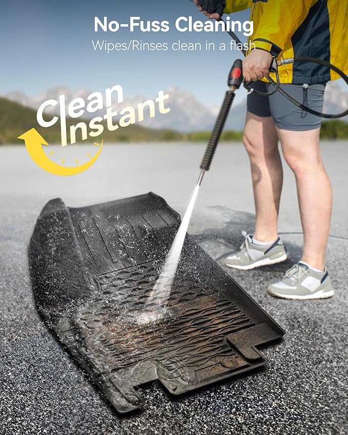 3W Floor Mats & Cargo Liner & Back Seat Cover Custom Fit for Nissan Pathfinder 2022 2023 2024 2025 (Only fit 8 Passenger Models), TPE All Weather Custom Fit Nissan Pathfinder Full Set,Black