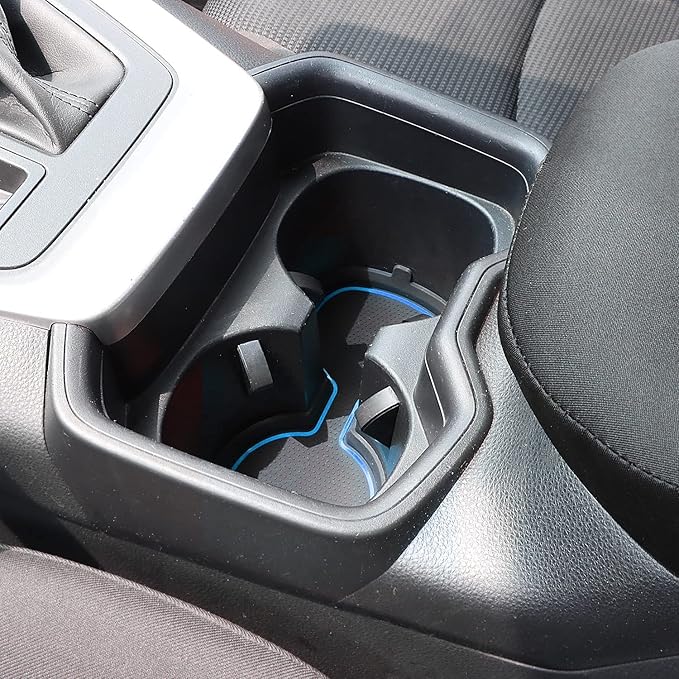Auovo 3D Cup Holder Inserts for Toyota RAV4 Accessories 2025 2024 2023 2022 2021 2020 2019 Silicone Center Console Cup Holder Coaster Liner Mat Pad Interior Trims (Blue, 2pcs kit)