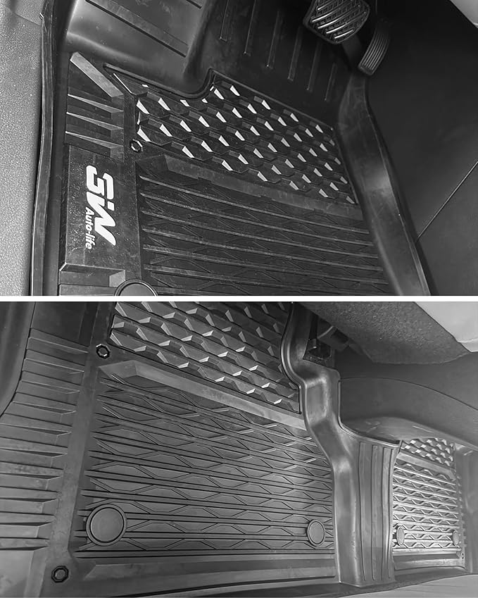 3W Floor Mats for Nissan Murano 2025, Custom Fit All Weather TPE Protection Floor Liners for Murano, Heavy Duty Automotive 1st & 2nd Row Car Mats, Black