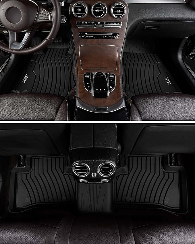 3W Floor Mats and Cargo Liner Compatible for Mercedes Benz GLC (Not Fit Coupe) 2023 2024 2025 2026, TPE All Weather for GLC300/GLC300e/GLC43 AMG Floor Liner and Cargo Mats